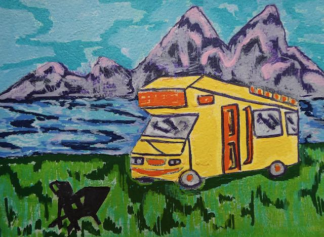 'Yellow Campervan', 2020